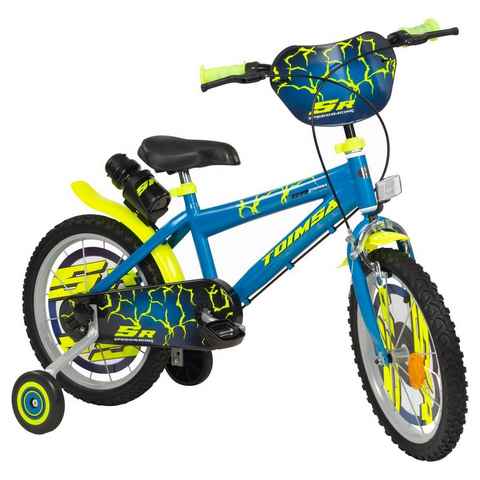 Toimsa Bikes Kinderfahrrad 16 Zoll Kinder Fahrrad Kinderfahrrad Rad Bike Lightning Blau 16212, 1 Gang, Stützräder, Trinkflasche