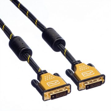 ROLINE GOLD Monitorkabel DVI, ST-ST, (24+1) dual link Audio- & Video-Kabel, DVI-D 24+1, Dual-Link Männlich (Stecker), DVI-D 24+1, Dual-Link Männlich (Stecker) (100.0 cm), Retail Blister