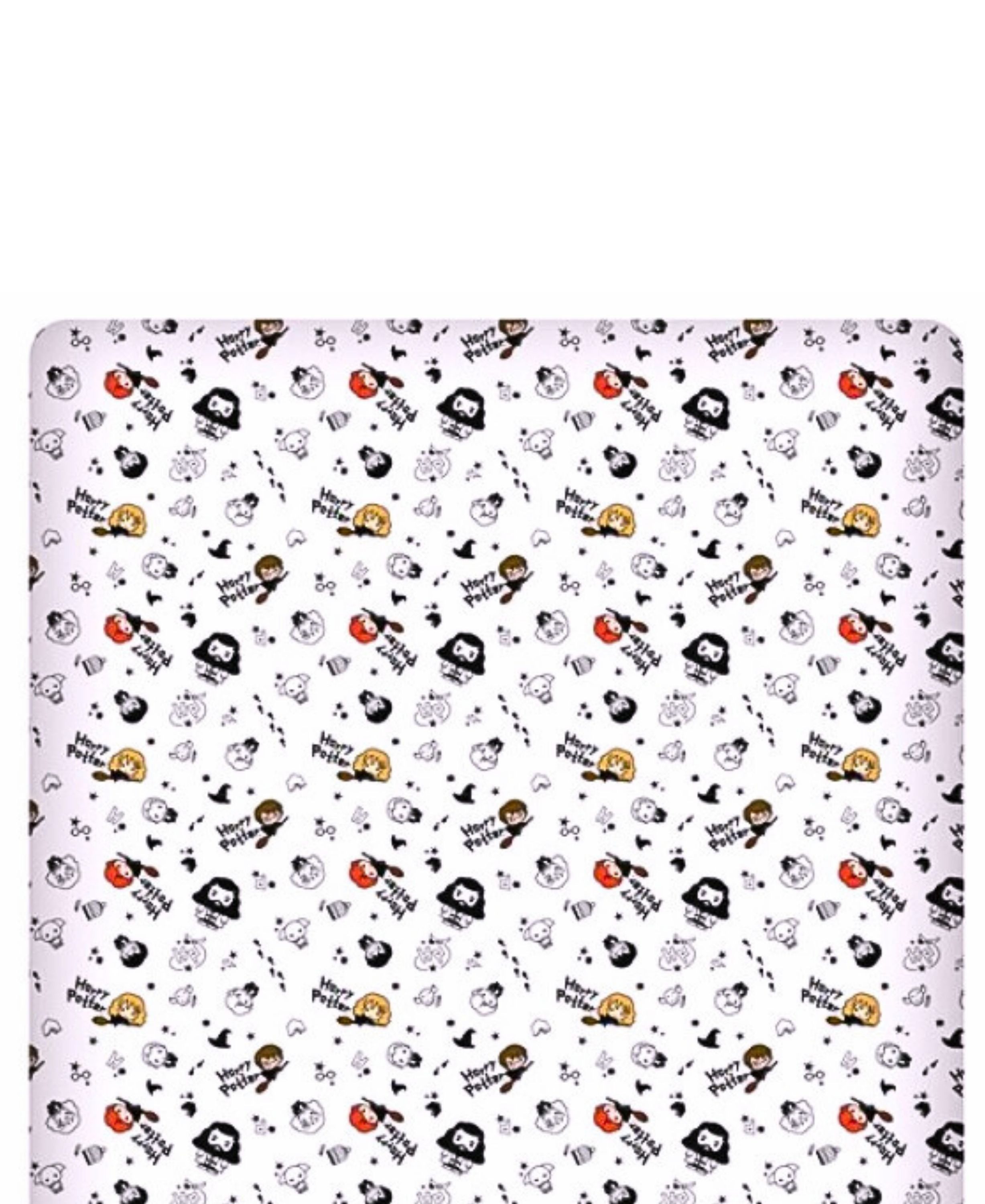 Harry Potter Spannbettlaken Harry Potter Comic-Design, Baumwolle, Gummizug: rundum, Kinder Bettlaken aus 100% Baumwolle 90 x 200 x 25 cm