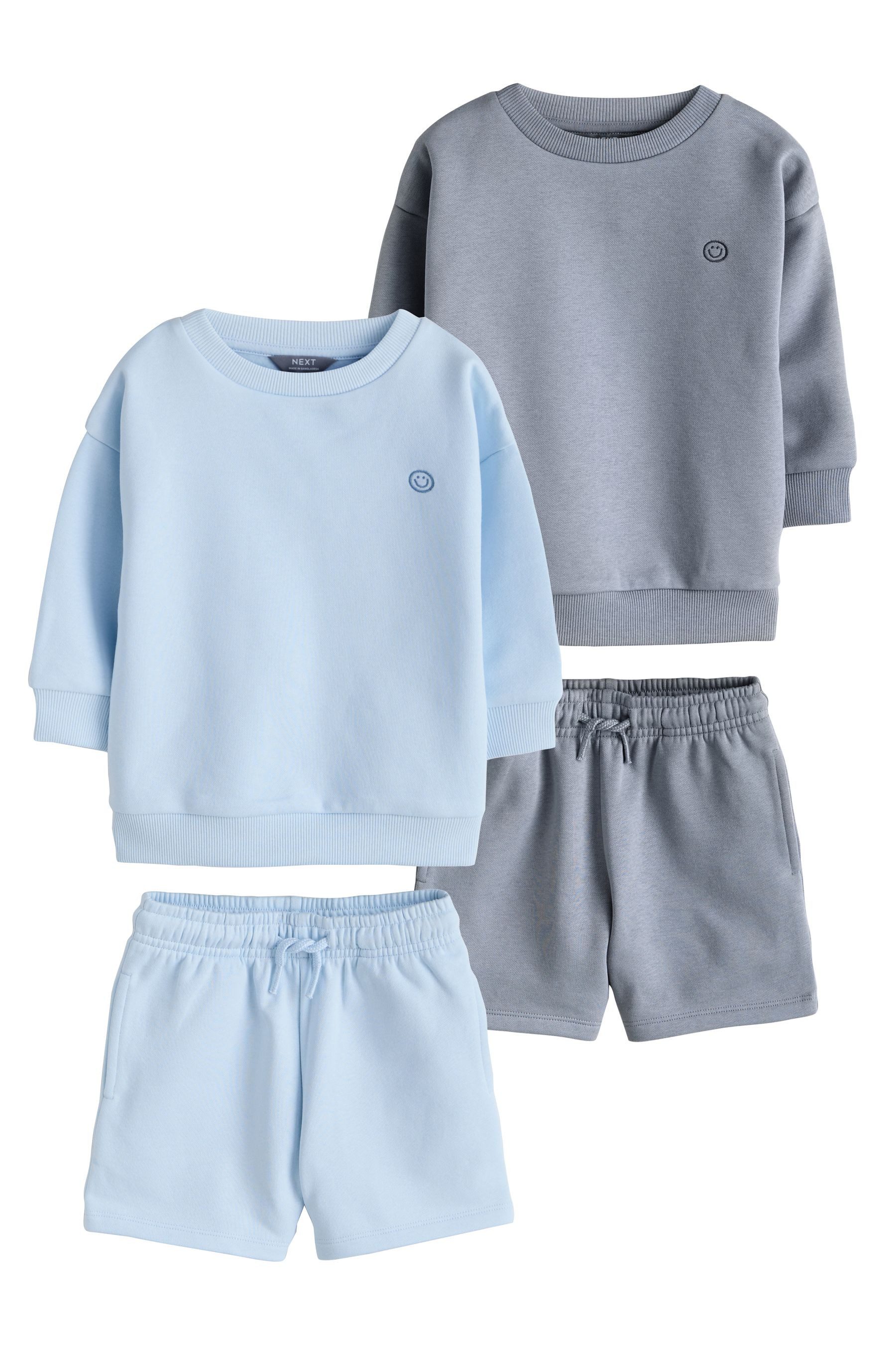 Next Pullover & Shorts Rundhals-Sweatshirt und Shorts im 2er-Set (4-tlg)