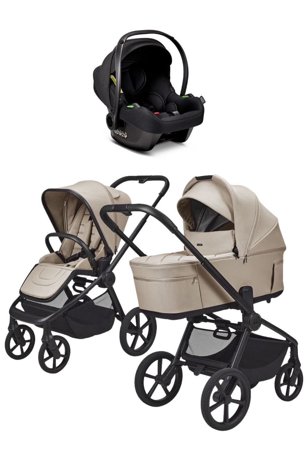 Moon Kombi-Kinderwagen Resea Fold Diamond Kombikinderwagen mit Cosmo 2.0