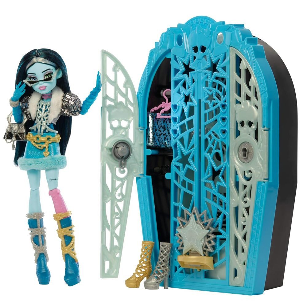 Mattel® Anziehpuppe Frankie Stein Spiel-Set & Kleiderschrank Puppe Monster High JBG81