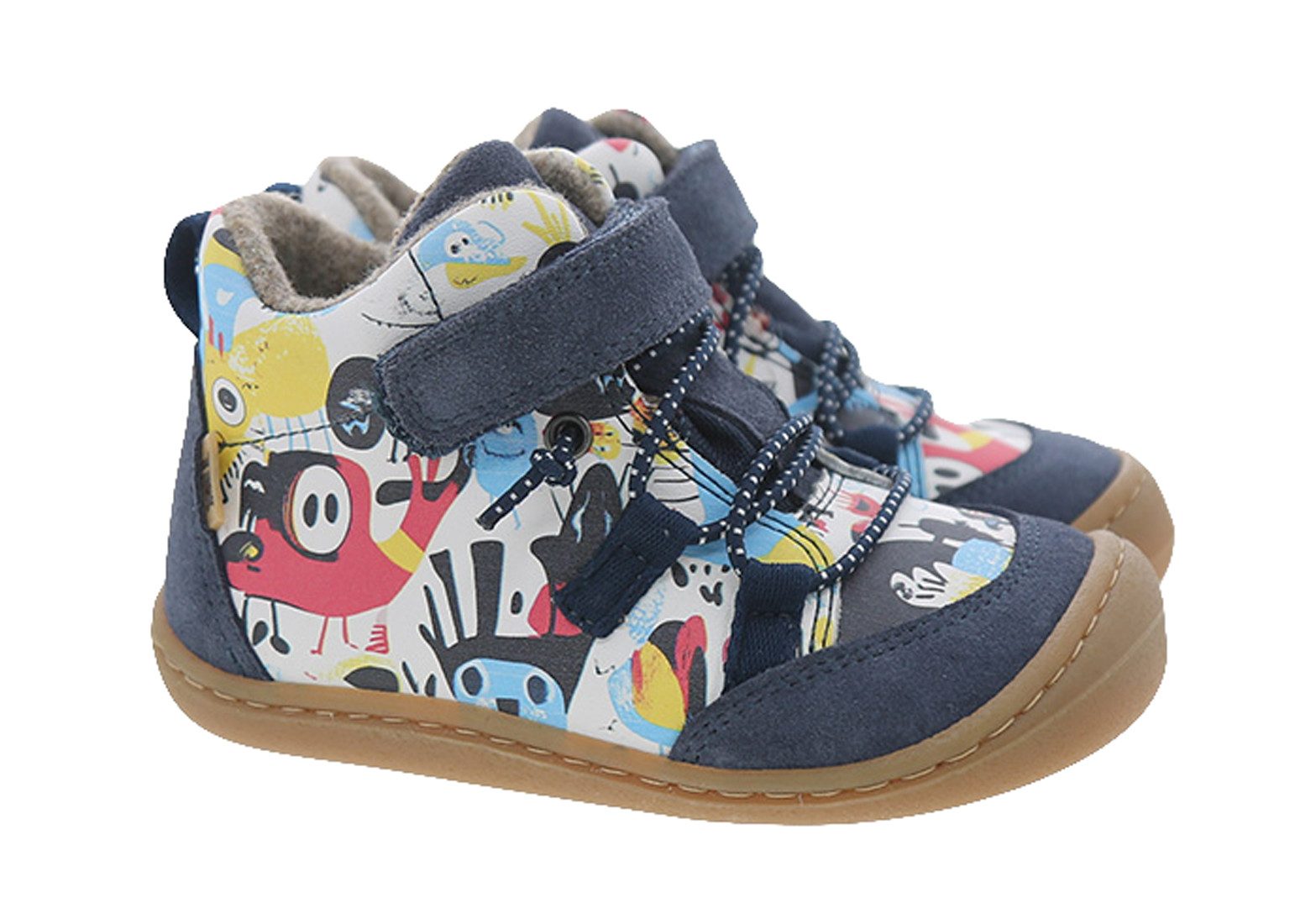 KOEL Koel Schuhe Barfußschuhe Barefoot Beau Prints Tex Leder Wolle Bootsschuh