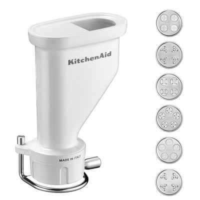 KitchenAid Nudelvorsatz 5KSMPEXTA, Zubehör für KitchenAid-Küchenmaschine, Reinigungszubehör aus Edelstahl, Integrierter Teigschneider