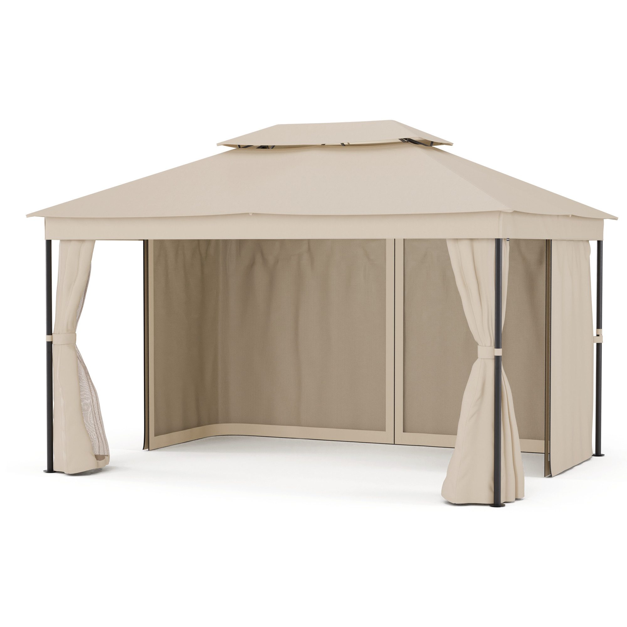 blumfeldt Pavillon Mondo, (Set), Pergola 3x4m pulverbeschichtet wetterfest Garten