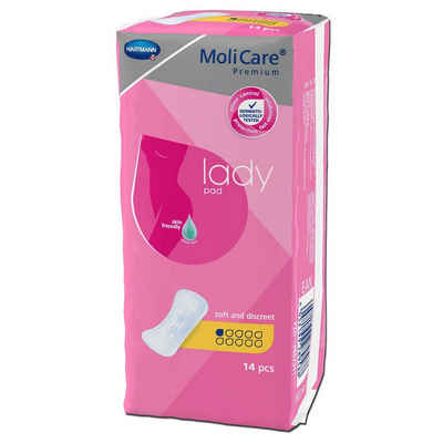 Molicare Inkontinenzslip MoliCare® Premium lady pad 1 Tropfen Karton (168-St) für Diskreten Schutz bei leichter Blasenschwäche