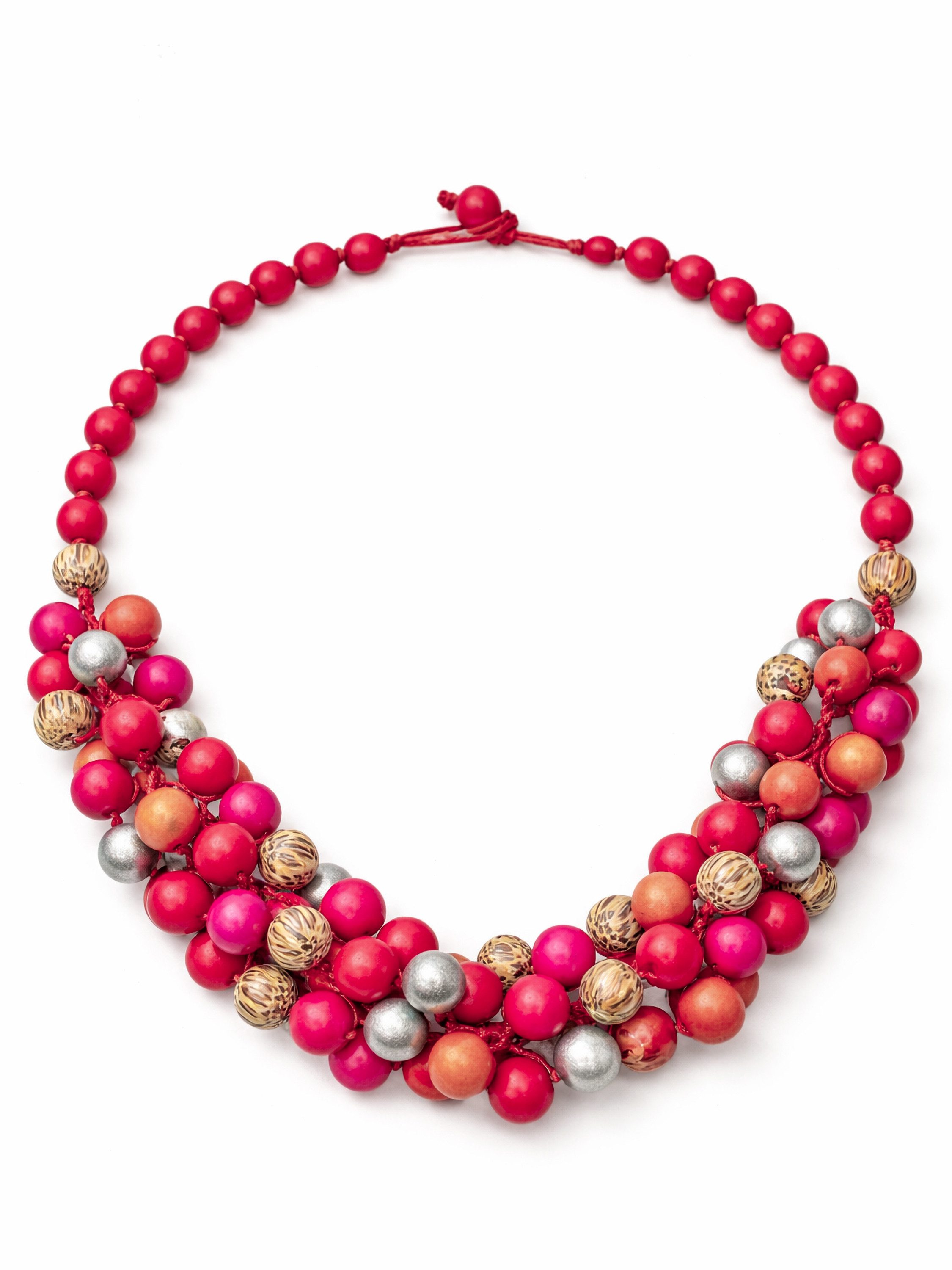 COLLEZIONE ALESSANDRO Kette mit Anhänger Manila, Holzperlen in verschiedenen Farben