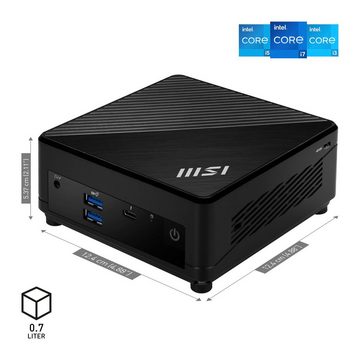 MSI CUBI 5 12M-020BDE Mini-PC (Intel Core i7 1255U, Iris® Xe Graphics, Luftkühlung)