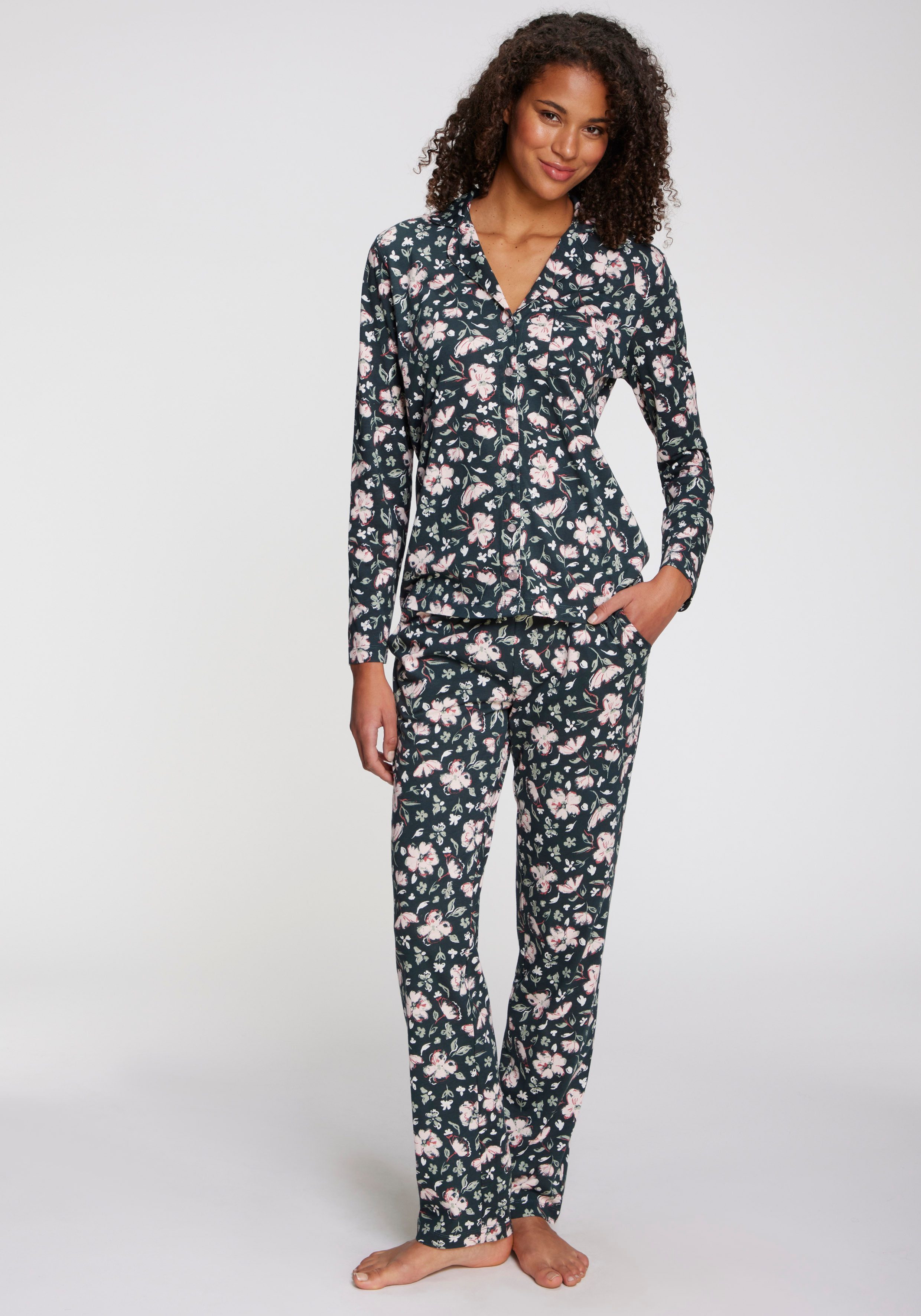 s.Oliver Pyjamaoberteil mit schönem Alloverprint günstig online kaufen