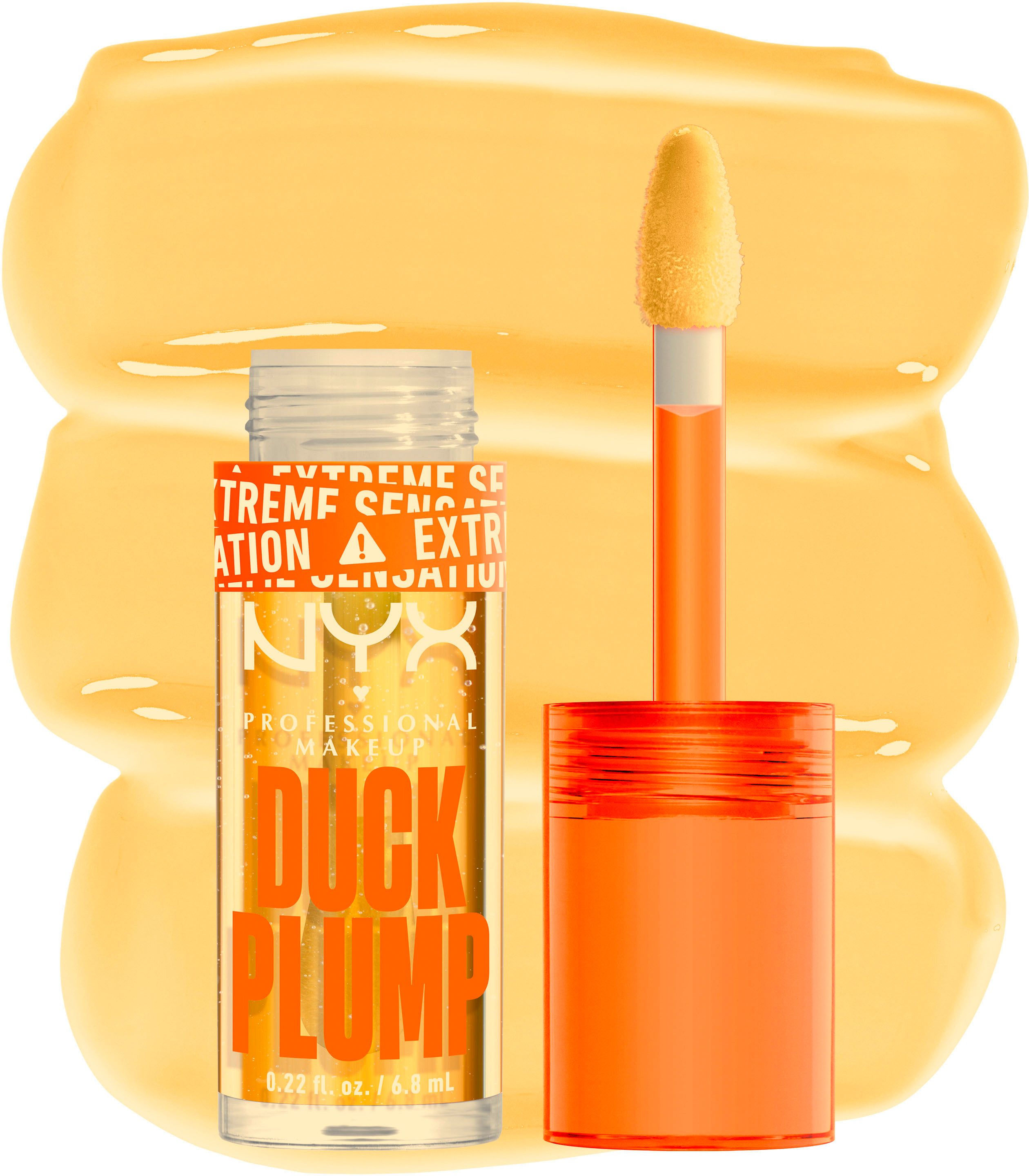 NYX PROFESSIONAL MAKEUP Lipgloss DUCK PLUMP LIP LACQUER, sofortiger Schmollmund-Effekt dank Kollagenpeptiden
