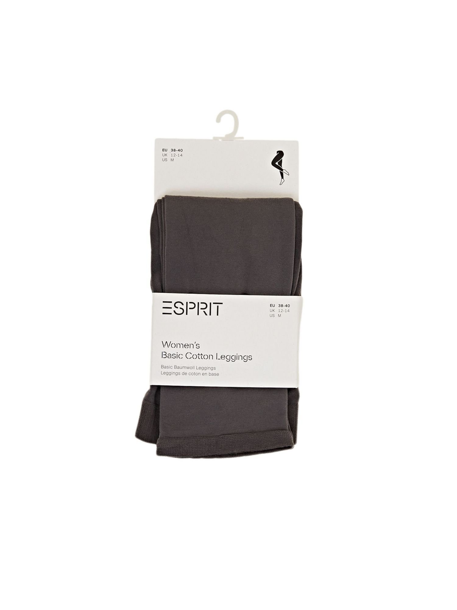 Baumwoll-Mix Leggings Blickdichte Leggings, STONE GREY Esprit