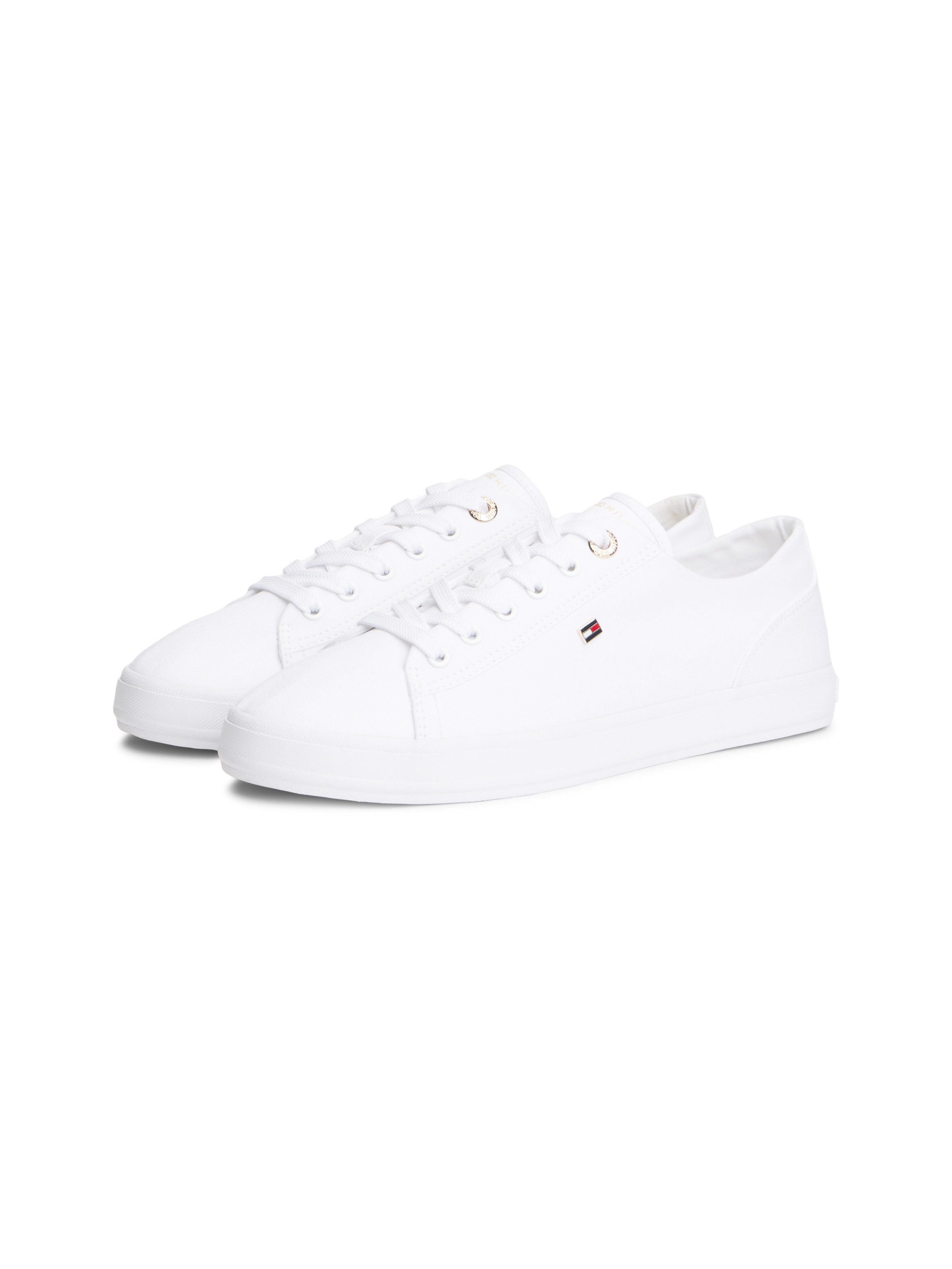 Tommy Hilfiger TH FOXING SNEAKER CANVAS Plateausneaker Freizeitschuh, Halbschuh, Schnürer mit Logostickerei - schmale Form