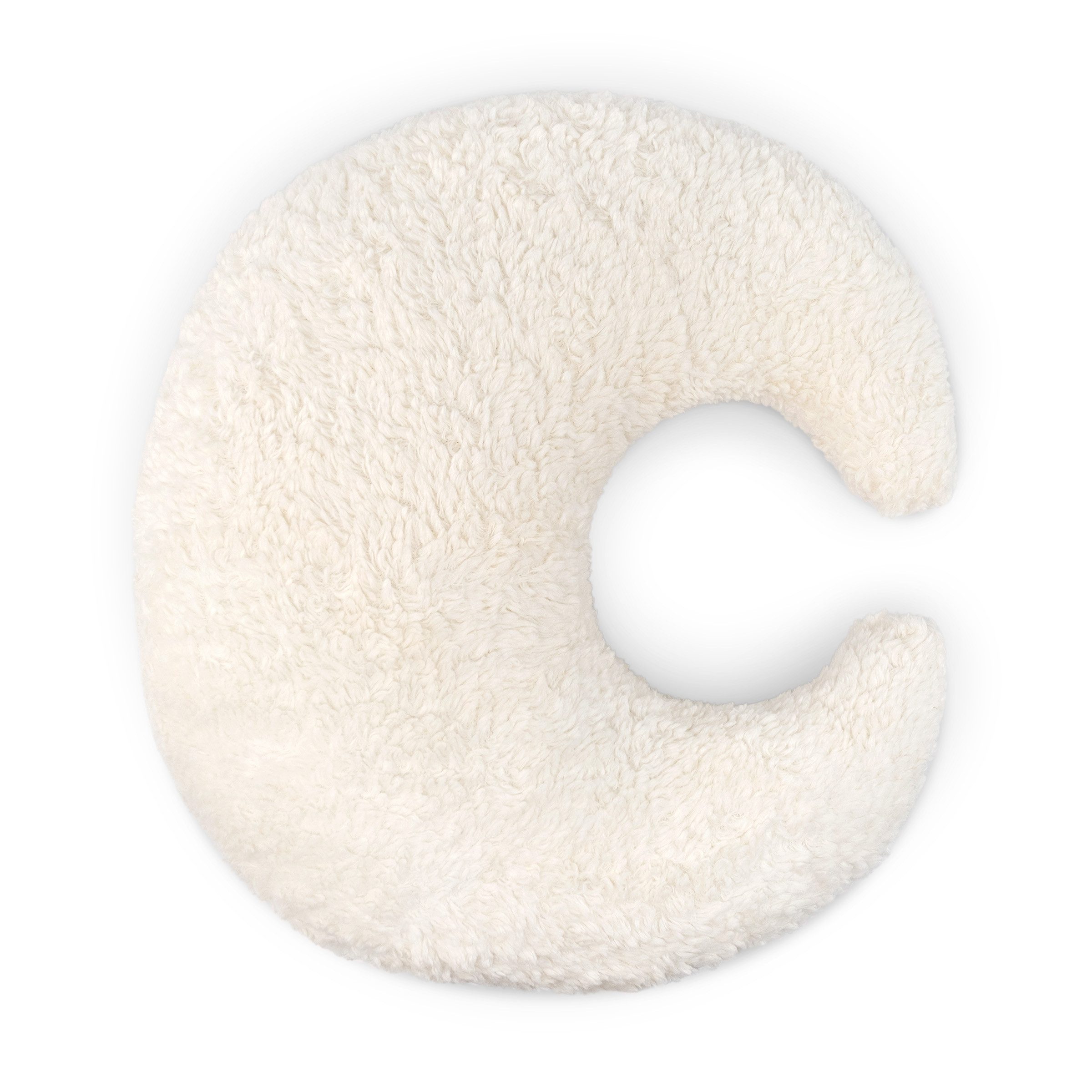 Ehrenkind Dekokissen Kuschelkissen Mond aus Bio-Baumwolle, Kissen aus Teddystoff, natürlich & kuschelig