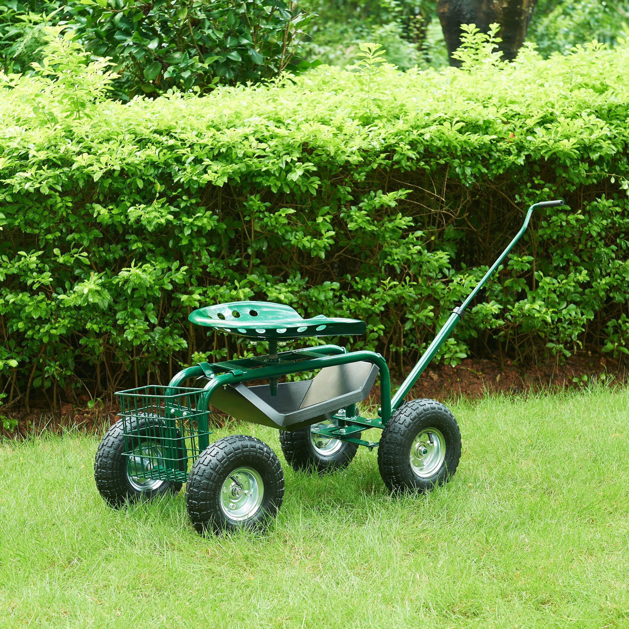 pro.tec Rollsitz, »Casarano« verstellbare Sitzhöhe Stahl 81x45 cm