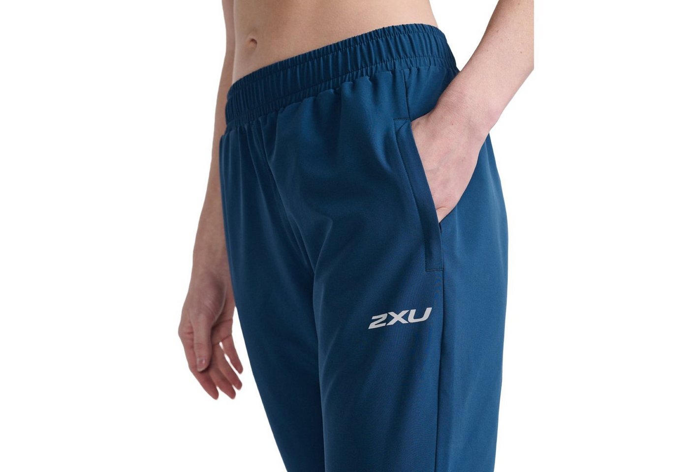 2xU Sporthose »Sporthose Aero Woven Jogger« (1 tlg) Leichtes Stretchgewebe Seitentaschen mit Reißverschluss Reflektierende Logos › blau  - Onlineshop OTTO