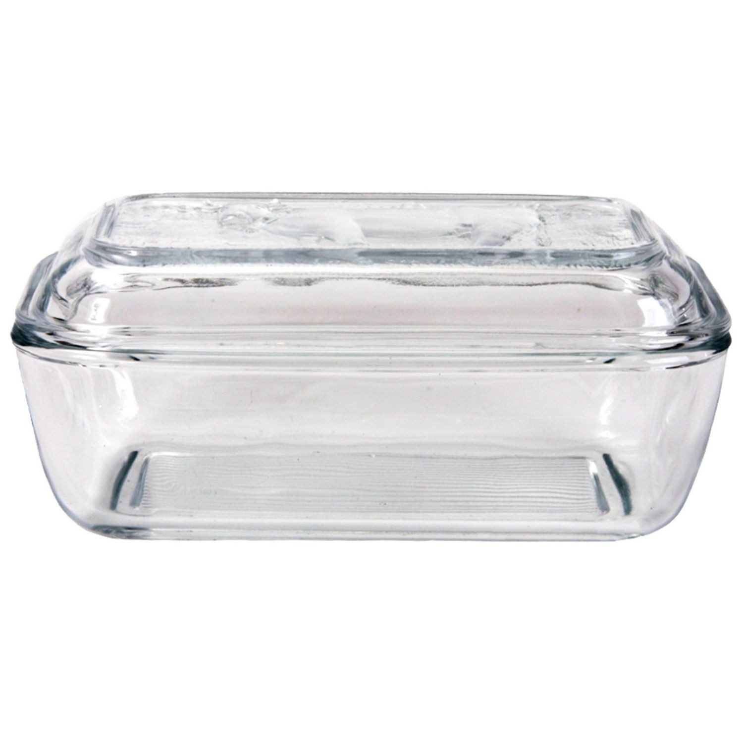 Luminarc Butterdose Butter-Dose Glas Butter-Glocke Butter-Schale, Glas, (1x Butterglocke), Butterbehälter mit Kuh Motiv Spülmaschinenfest