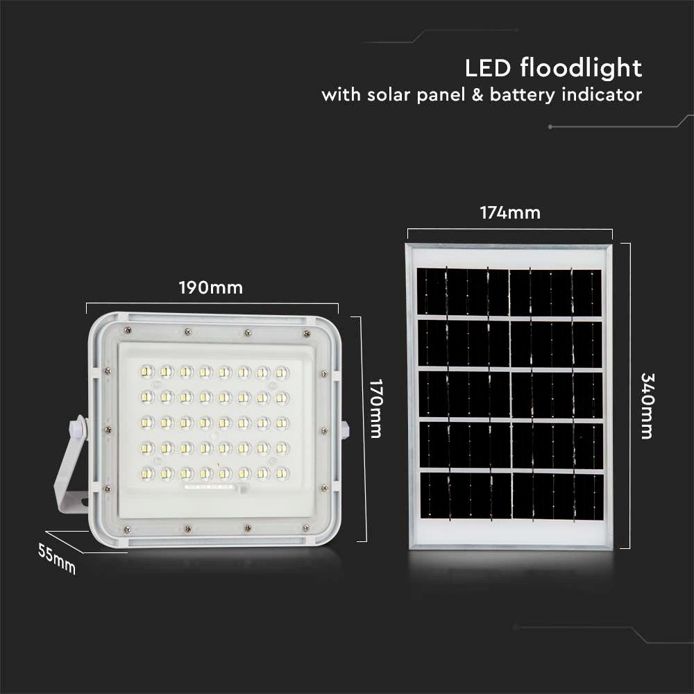 Weiß V-TAC Solar-Spot LED V-TAC 7842 Solarleuchte VT-80W-W Neutralweiß