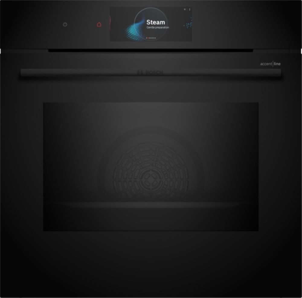 BOSCH Dampfbackofen Serie 8 Serie 8, HSG958DD1, Einbau-Dampfbackofen, Schwarz, EEK: A+, mit 1-fach-Teleskopauszug
