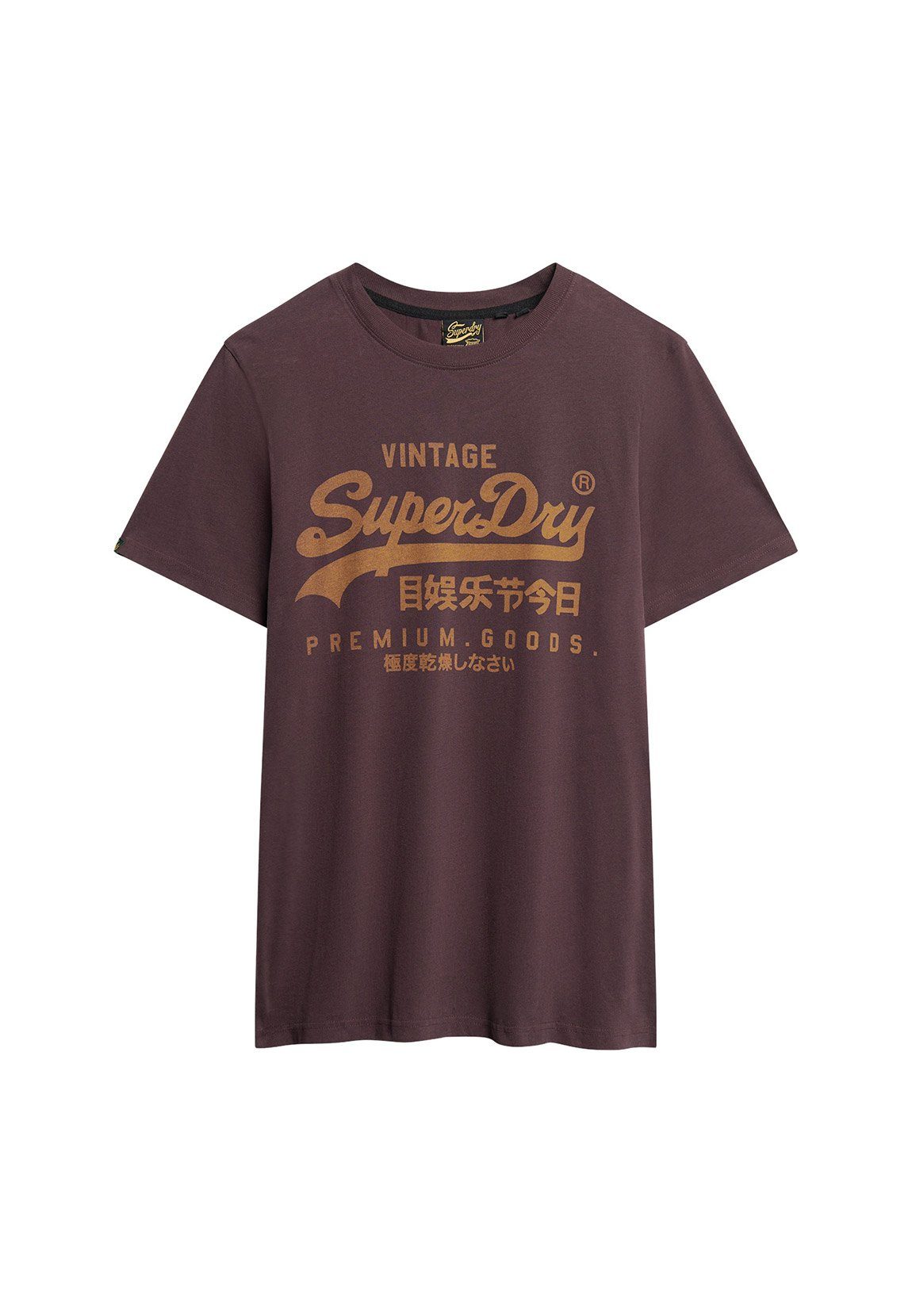 Superdry T-Shirt Superdry Herren T-Shirt VL PREMIUM GOODS GRAPHIC TEE Rich Deep