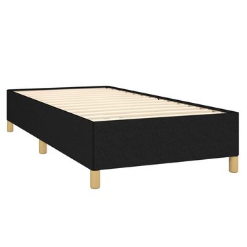 vidaXL Bett Boxspringbett mit Matratze Schwarz 80x200 cm Stoff