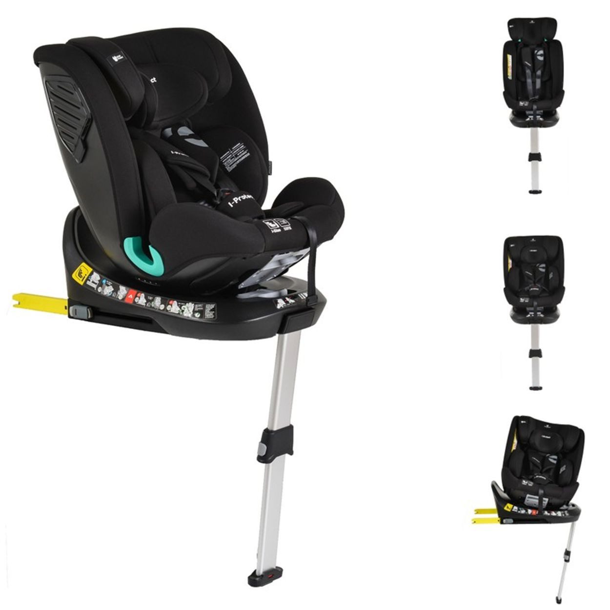 Cangaroo Autokindersitz Kindersitz i-Protect i-Size, ab: 0, bis: 12, (40-150cm) Gruppe 0+/1/2/3 Stützfuß Isofix