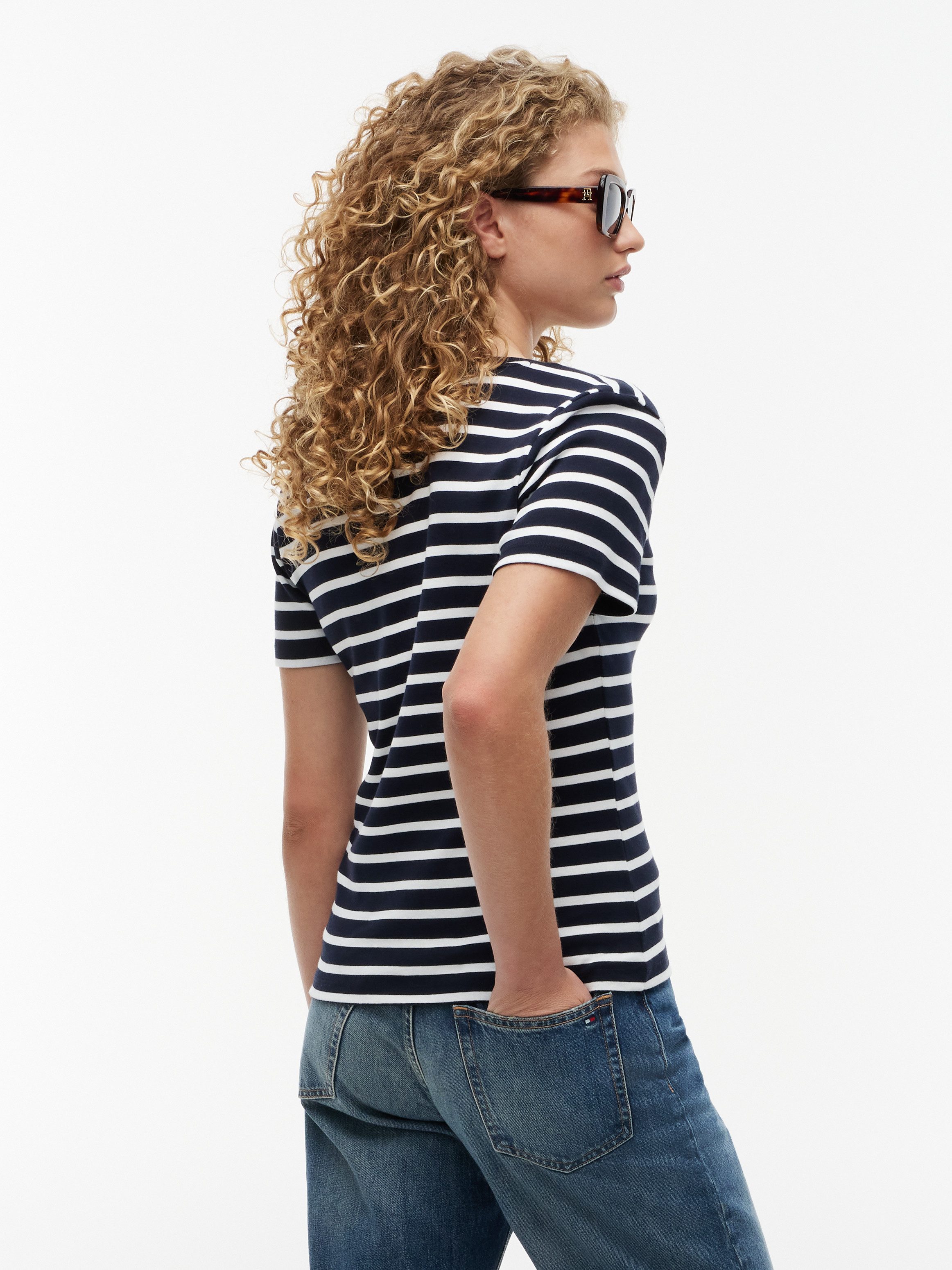 Tommy Hilfiger T-Shirt CODY V-NECK SHORT SLEEVE mit V-Ausschnitt, Baumwolle, Slim Fit