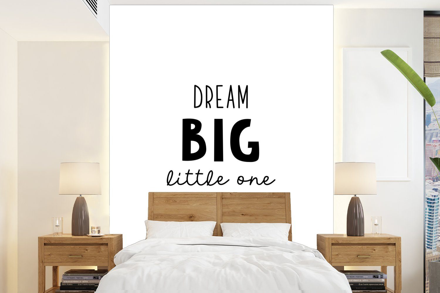 MuchoWow Fototapete Zitate Dream big little one Sprichwörter Baby