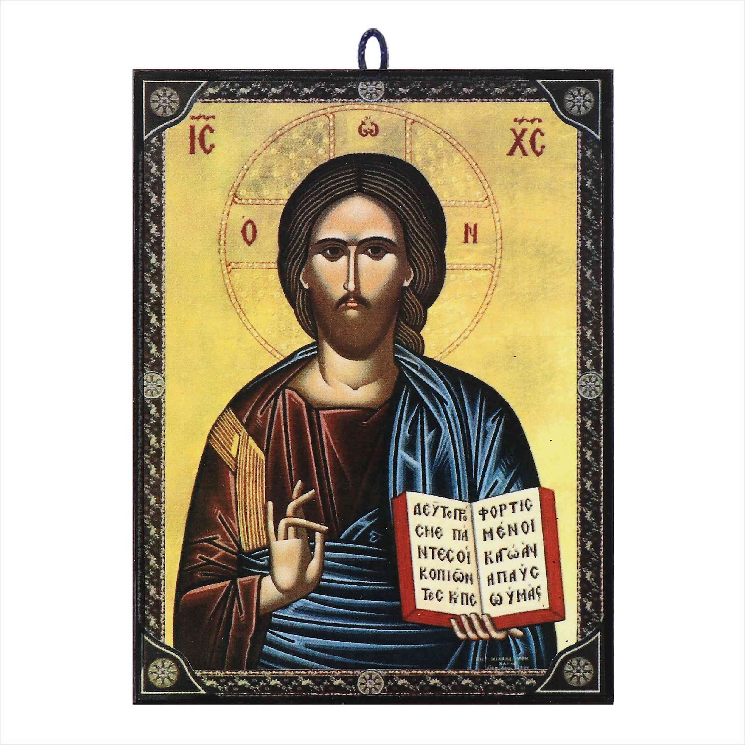 NKlaus Bild Ikone Jesus Christus orthodox Zertifizierte Reproduktion aus Gr günstig online kaufen