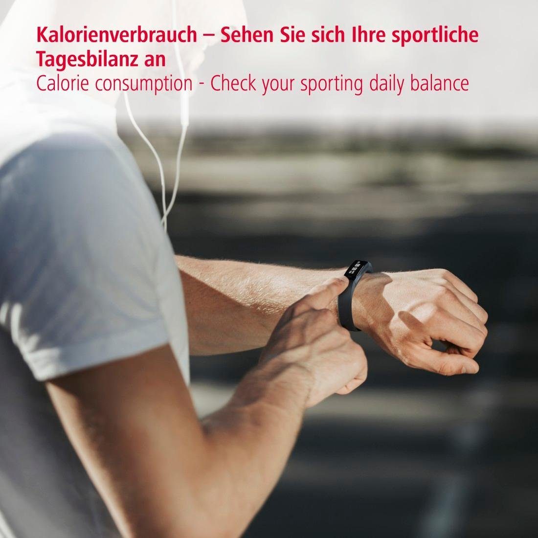 Fit Puls, (0,86 Touch, Fitness Track Uhr Hama Finger Entfernung, 1900 Kalorien, Schritte, Uhr/Pulsuhr/Schrittzähler/App Zoll), Funktionen: Smartwatch Tracker,