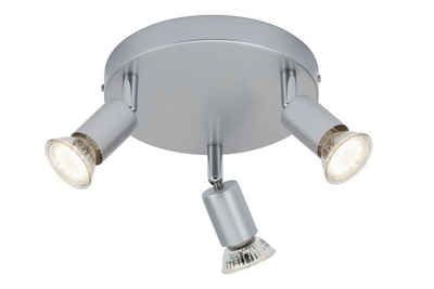 Briloner Leuchten LED Deckenspots 2915-034, LED wechselbar, Warmweiß, titanfarbig, GU10, Deckenlampe