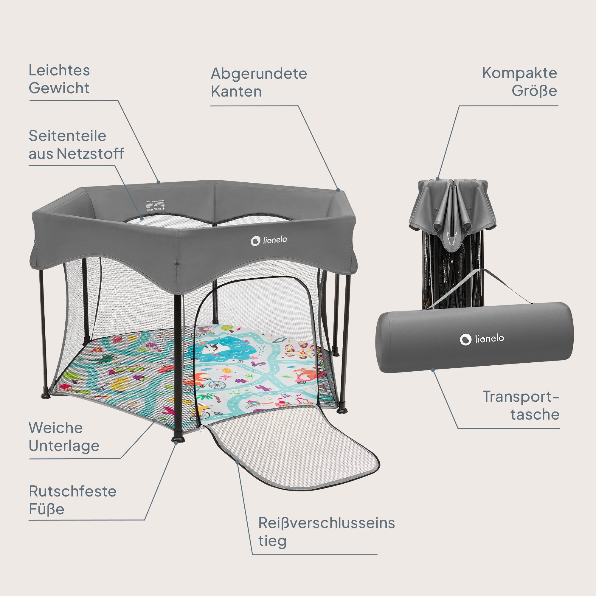 lionelo Laufgitter ROEL PLUS (Set), ab günstig online kaufen