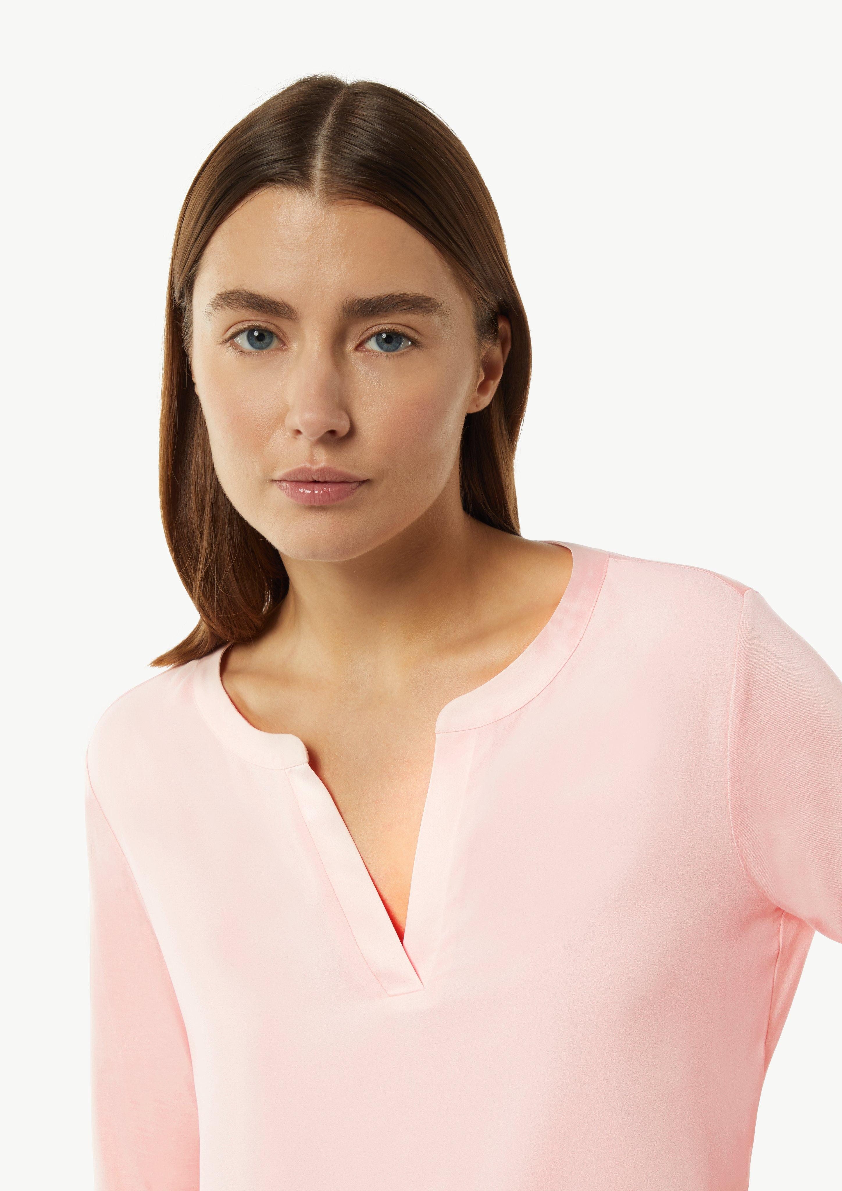 Comma Shirttop Shirt mit Satinblende im günstig online kaufen