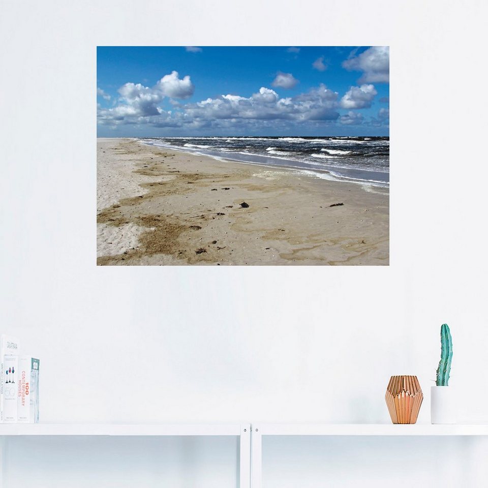 Artland Wandbild Nordsee - Urlaubsfeeling pur, Strand (1 St), als  Leinwandbild, Wandaufkleber oder Poster in versch. Größen