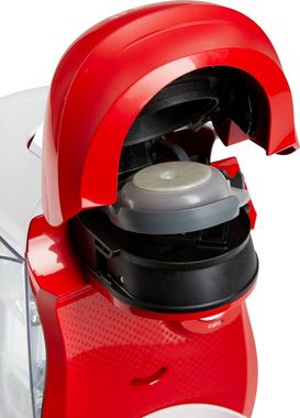 TASSIMO Kapselmaschine Happy TAS1006, über 70 Getränke, platzsparend, vollautomatisch, geeignet für alle Tassen, Wassertank 0,7 L, rot/weiß