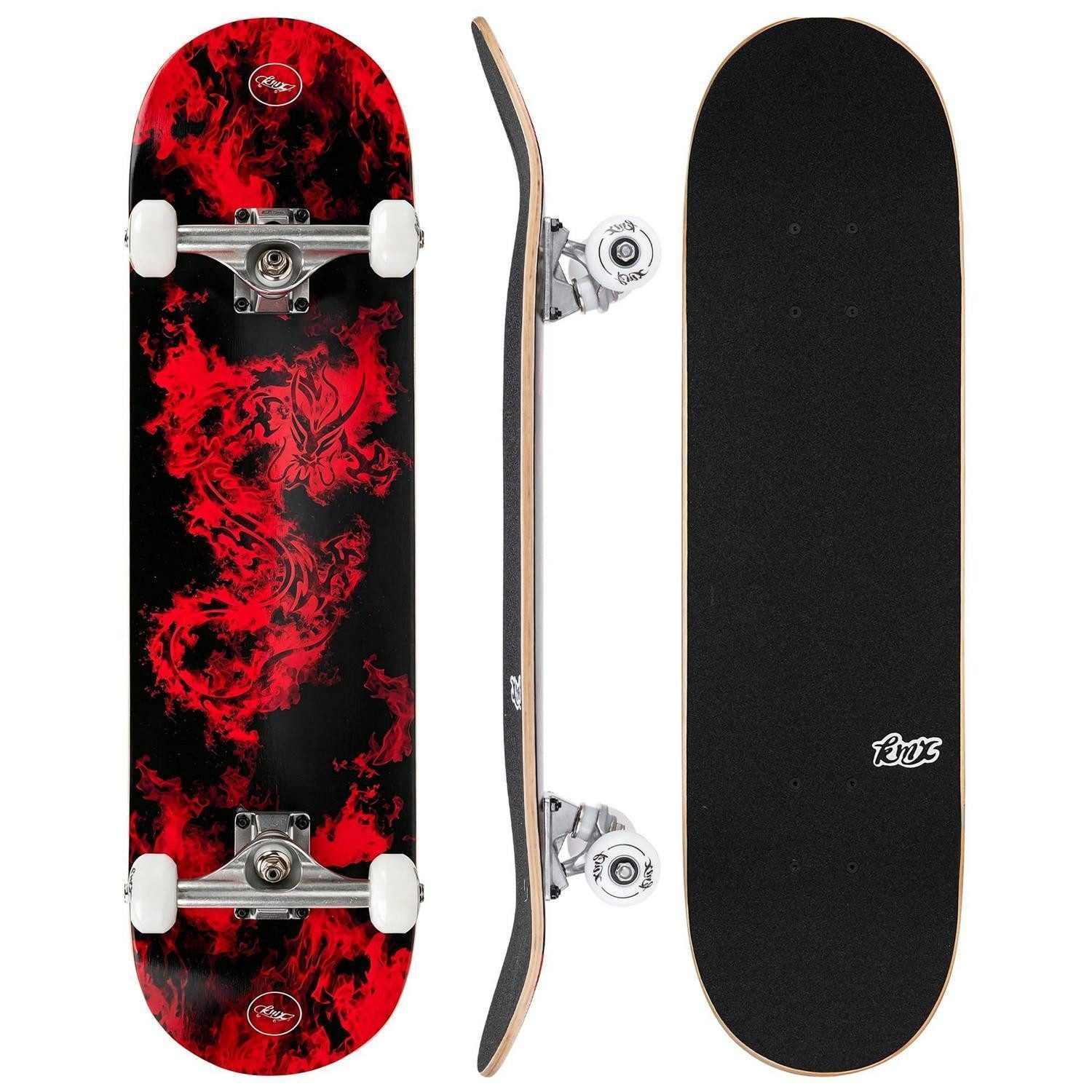 LuxusKollektion Skateboard Skateboard Drache Rot 31 Zoll (1-St)