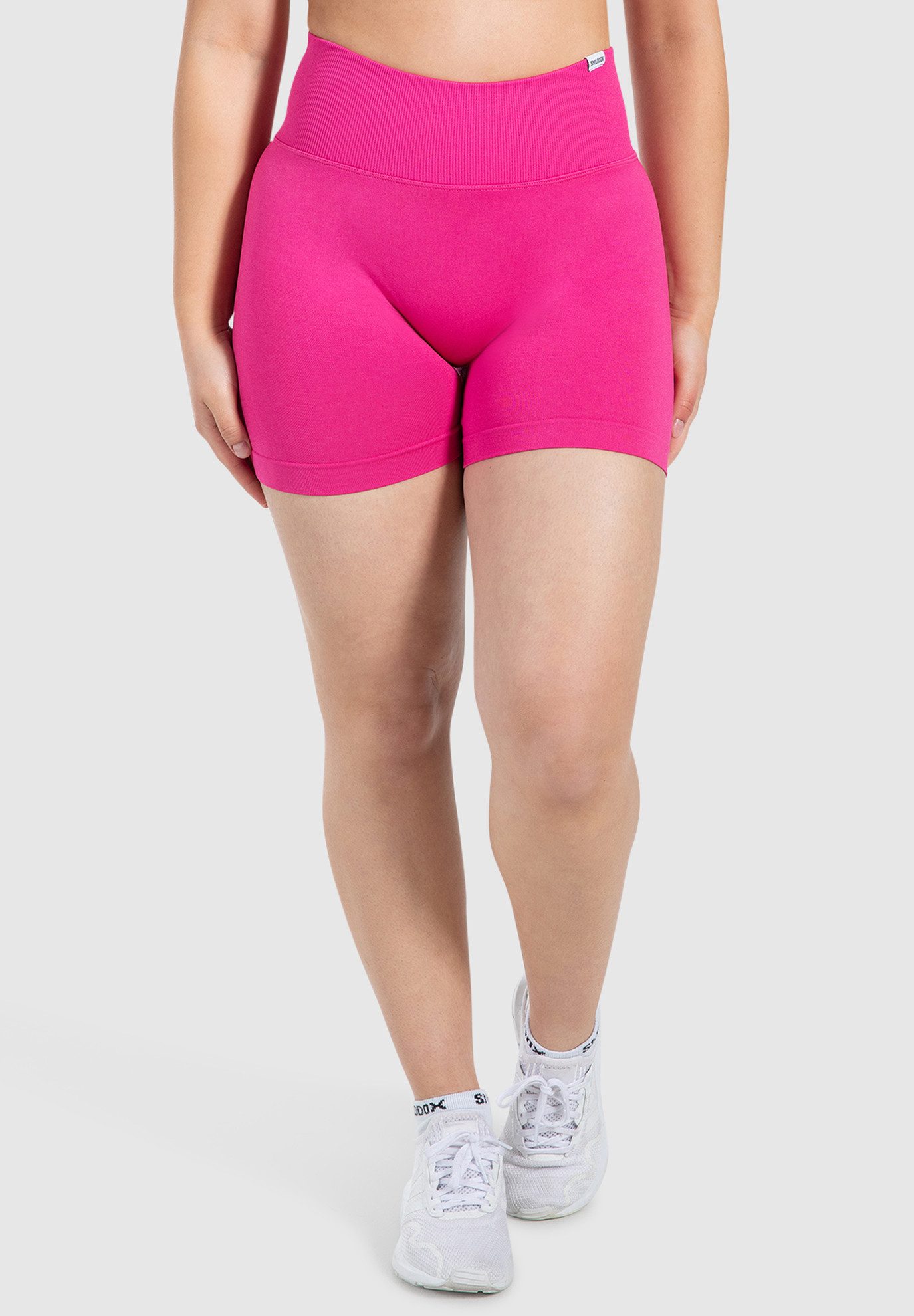 Smilodox Shorts Elvia, Short Leggings mit Figurformender V-Kontur, Fitness Gym Hochtaillierte Sportshorts, elastisches Funktionsmaterial, Nahtlos