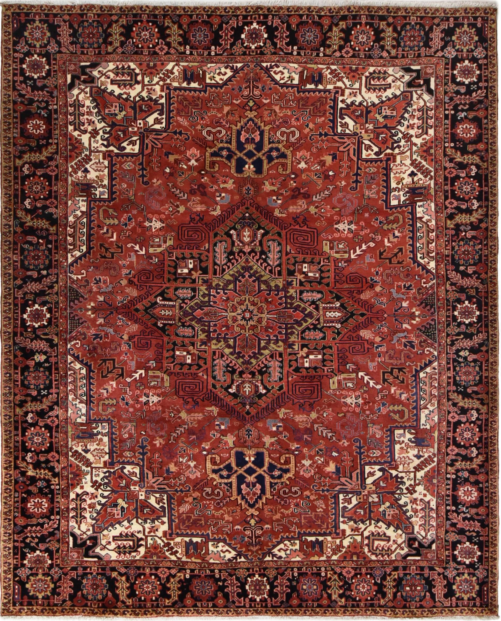 Nain Trading Orientteppich Heriz 303x371 Handgeknüpfter Orientteppich / Perserteppich, rechteckig, Höhe: 12 mm