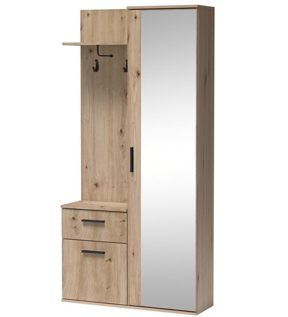 Marmex Möbel Kompaktgarderobe LUX EICHE ARTISAN günstig online kaufen