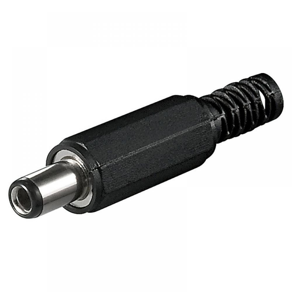 Goobay DC-Stecker / Hohlstecker 2,5x5,5 mm mit Knickschutz - Lötmontage Audio-Adapter