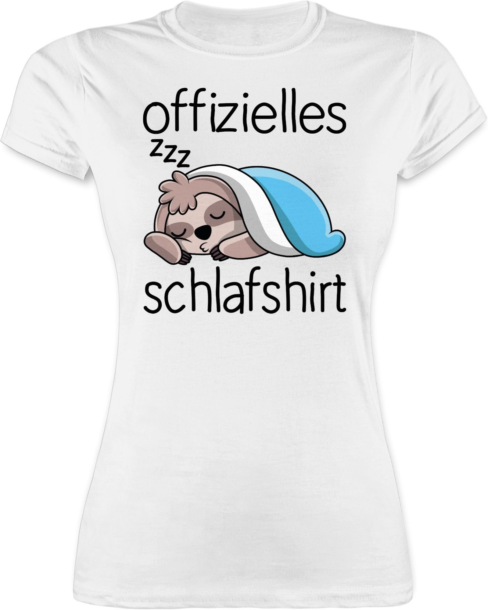 Shirtracer TShirt »Offizielles Schlafshirt mit Faultier schwarz Sprüche Statement mit