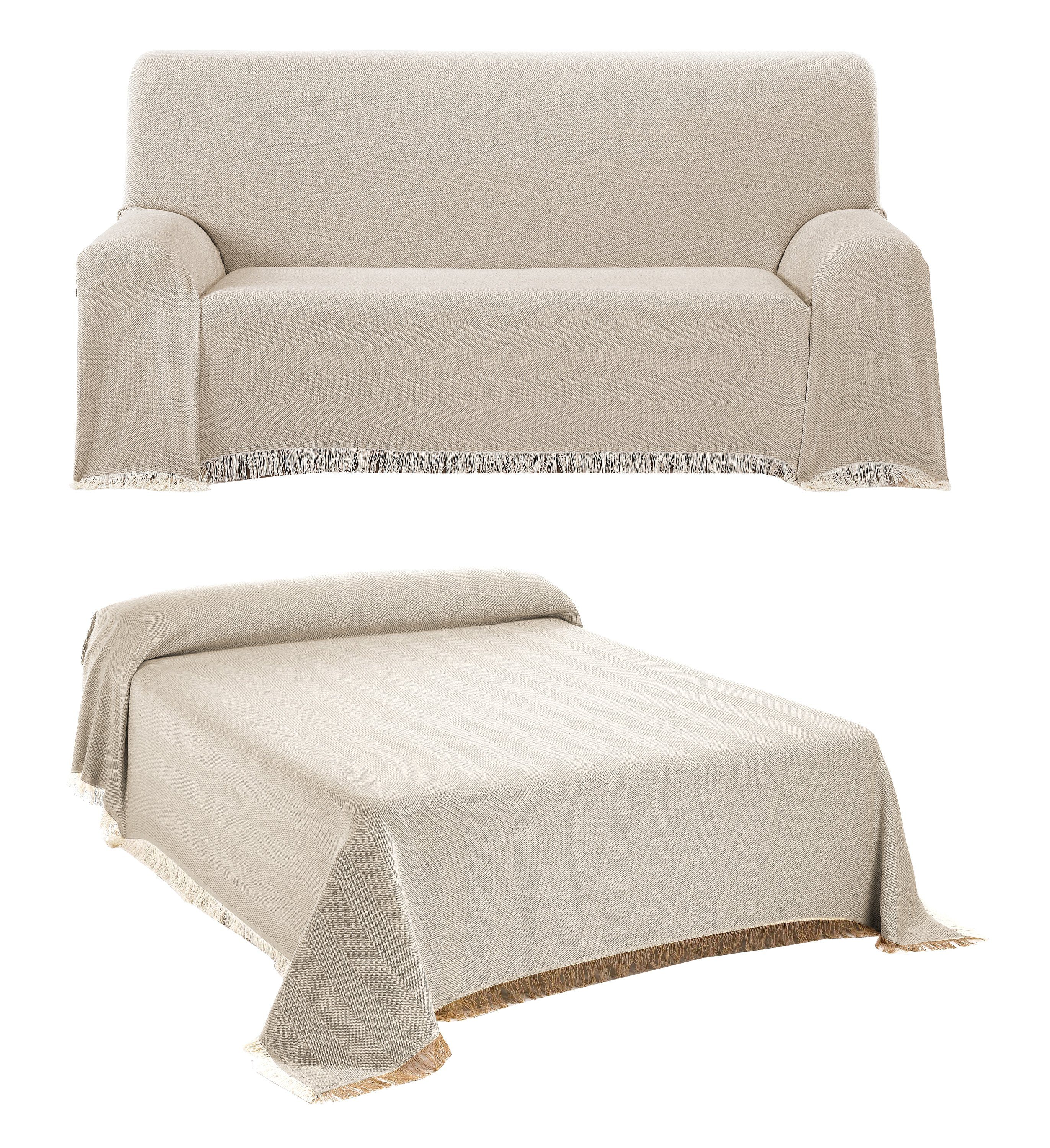 Tagesdecke Tagesdecke - Wohnzimmer Decke aus Baumwolle in 180x260 oder  230x260 - Praktischer Überwurf als Sofadecke oder Couchdecke - Hochwertiger  Bettüberwurf, Beautex