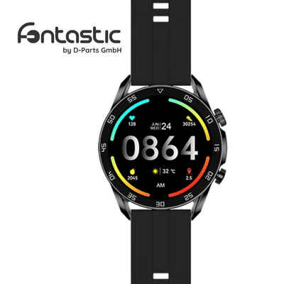 fontastic Lema AMOLED Smartwatch schwarz Smartwatch