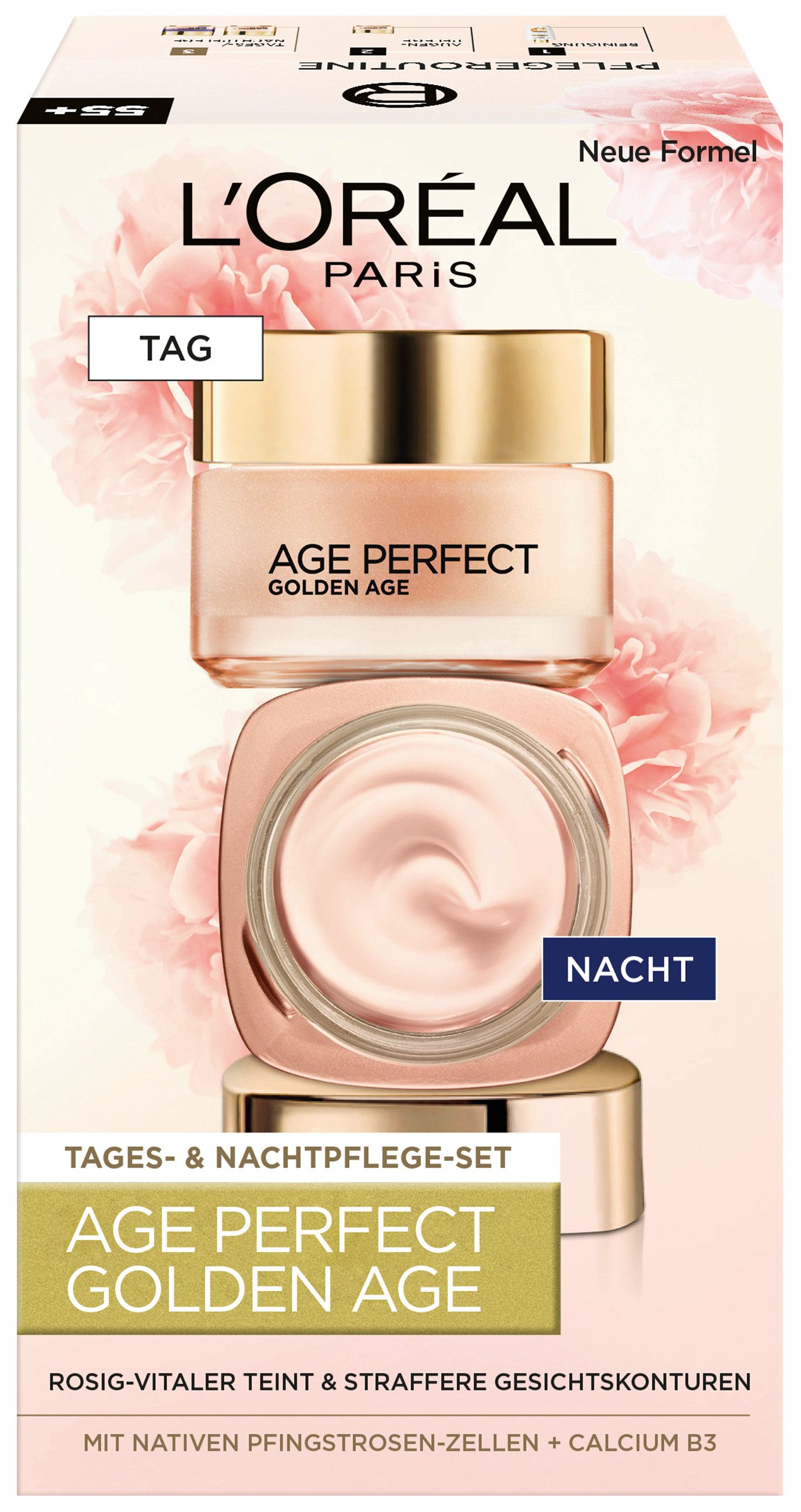 L'ORÉAL PARIS Gesichtspflege-Set Age Perfect Golden Age Tag und Nacht Set, 2-tlg., mit Neo-Calcium