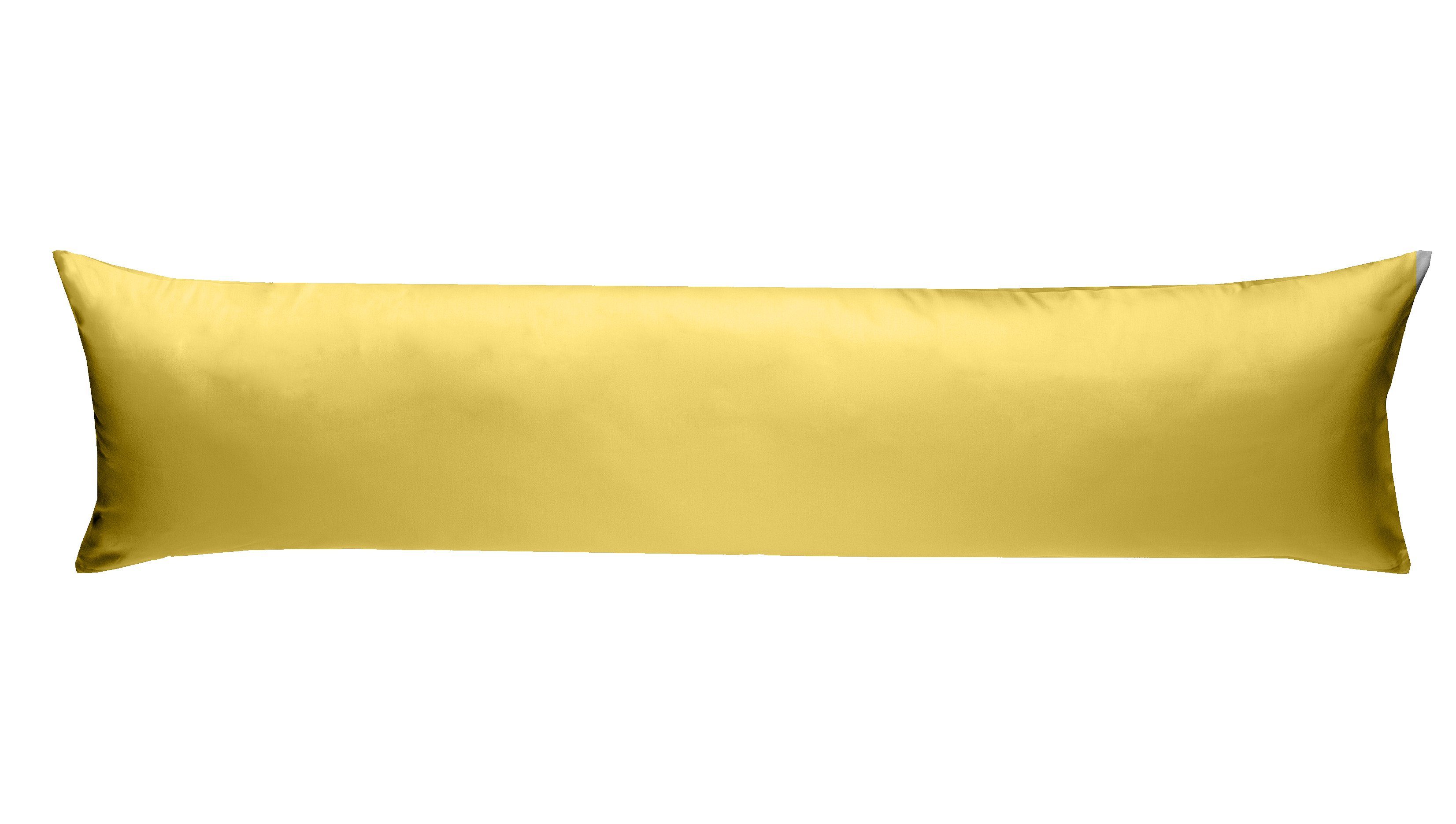 BETTWAESCHE-MIT-STIL Seitenschläferkissenbezug Mako Satin Seitenschläferkissen Bezug 40x145 cm & 40x200 cm einfarbig, (1 Stück)