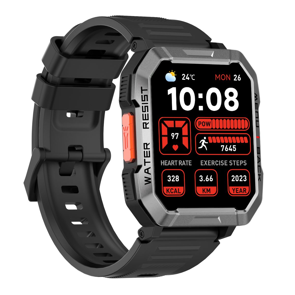 blackview W60 2,01" IP68 Smartwatch (2.01 Zoll), Fitness Tracker, Gesundheitsfunktionen, Wasserdicht, für Android IOS