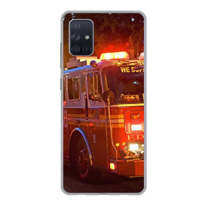 MuchoWow Handyhülle Feuerwehrfahrzeuge von New York City Phone Case Handyhülle Samsung Galaxy A71 Silikon Schutzhülle
