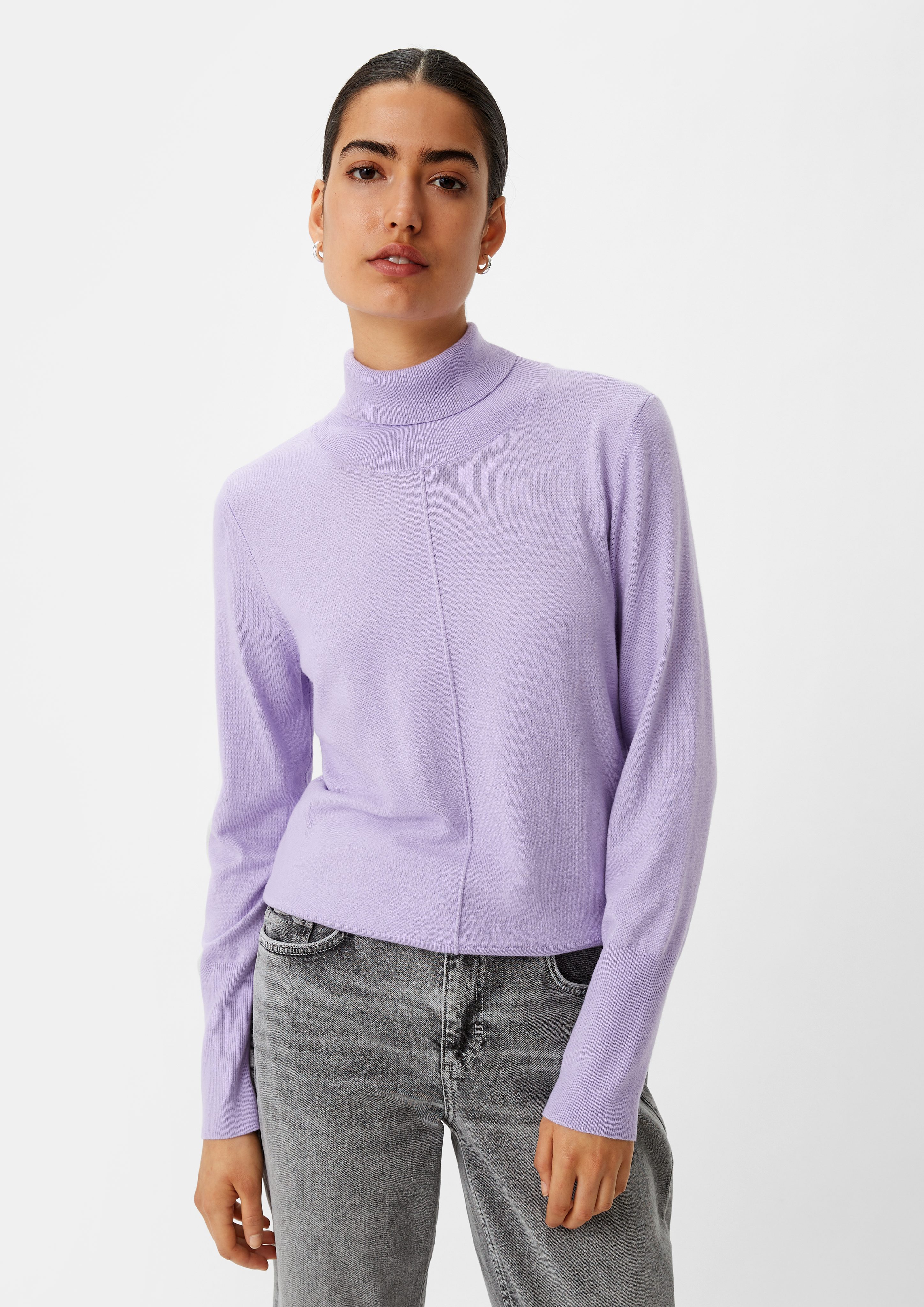 Langarmshirt Strickpullover aus Viskosemix
