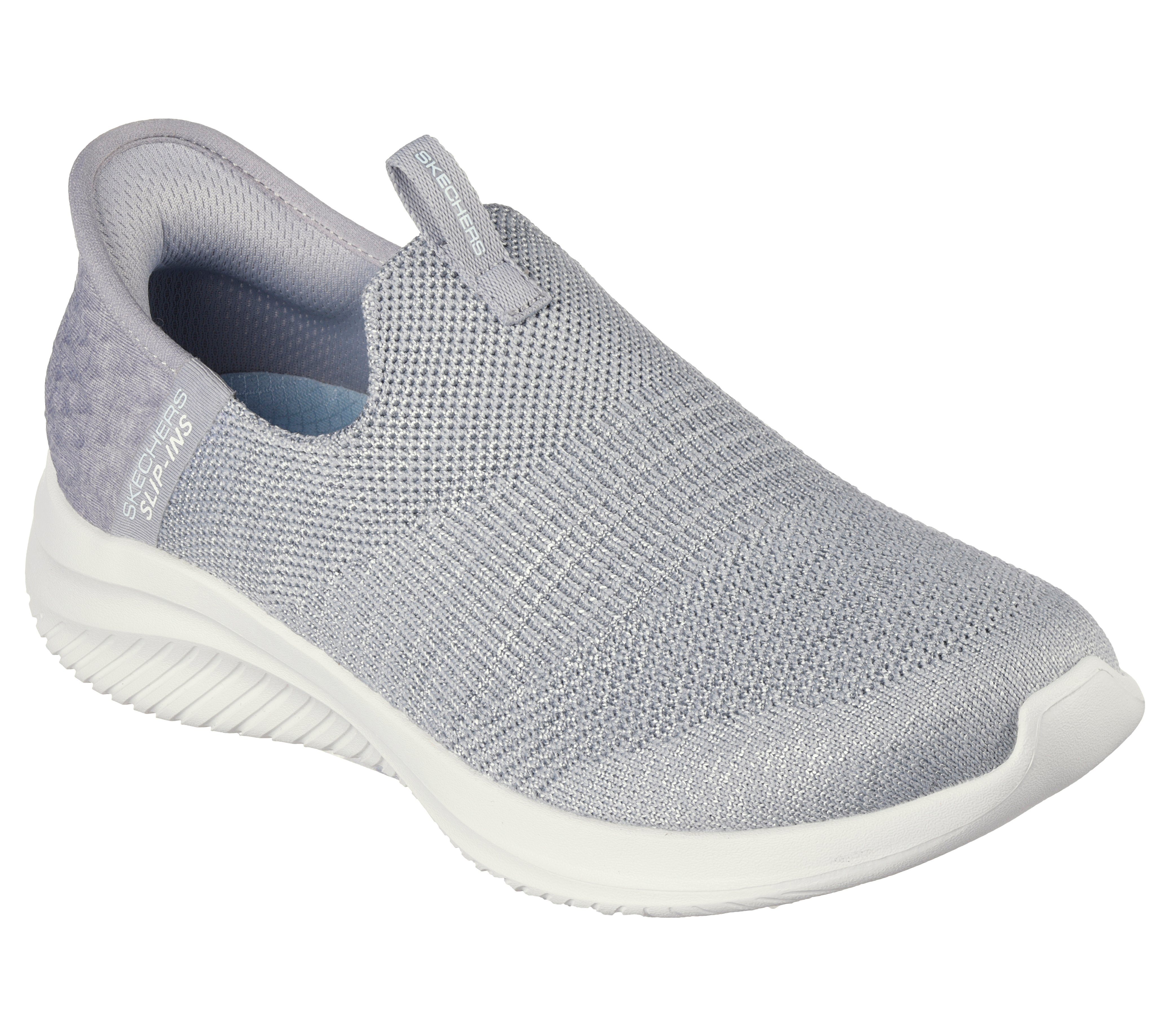 Skechers ULTRA FLEX 3.0 SMOOTH STEP Slip-On Sneaker Gepolsterte Air-Cooled Memory Foam-Komfort-Innensohle Hellgrau