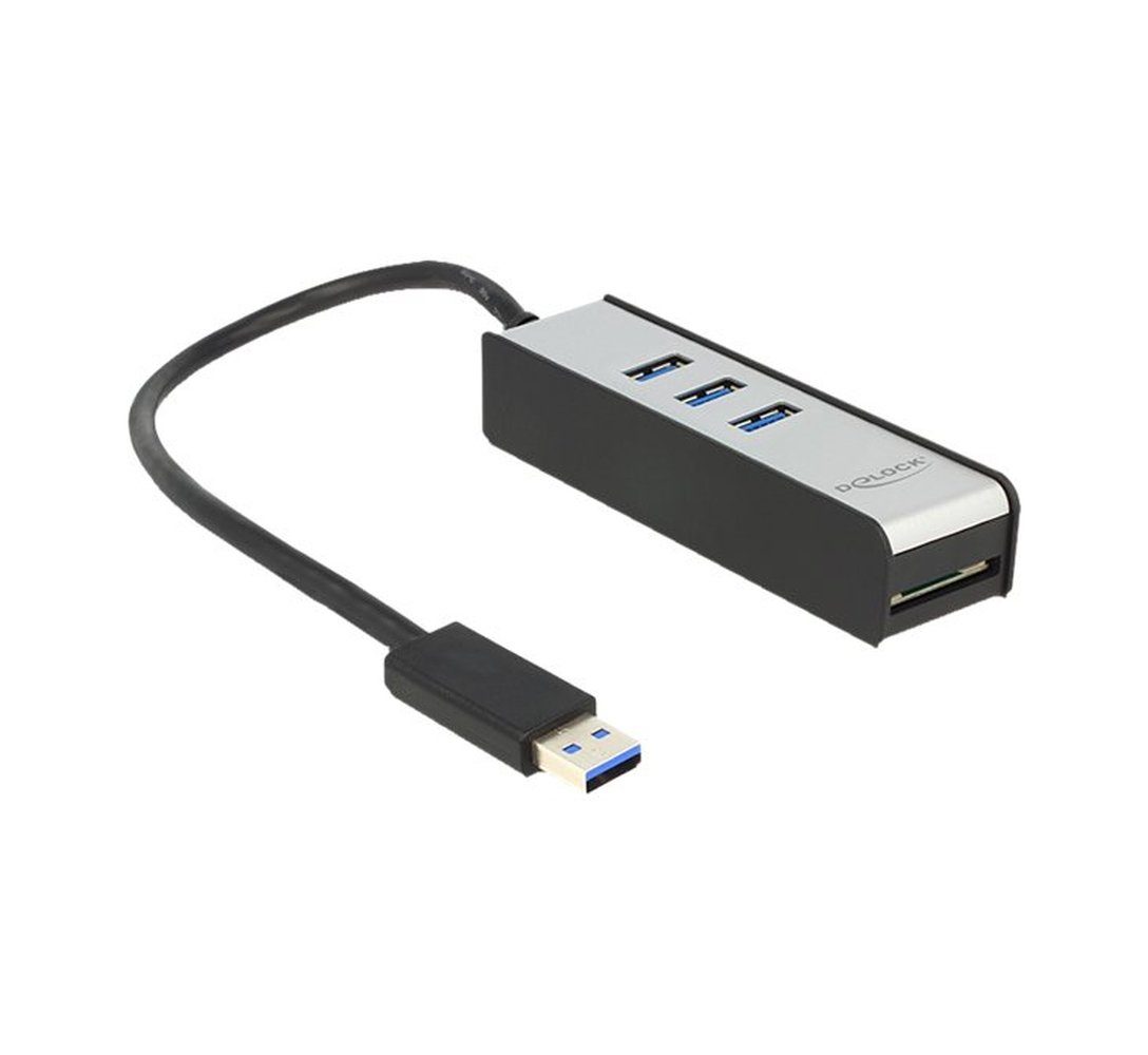 Delock »62535 - USB 3.0 Externer Hub mit 3 Anschlüssen und 1...« Computer- Kabel