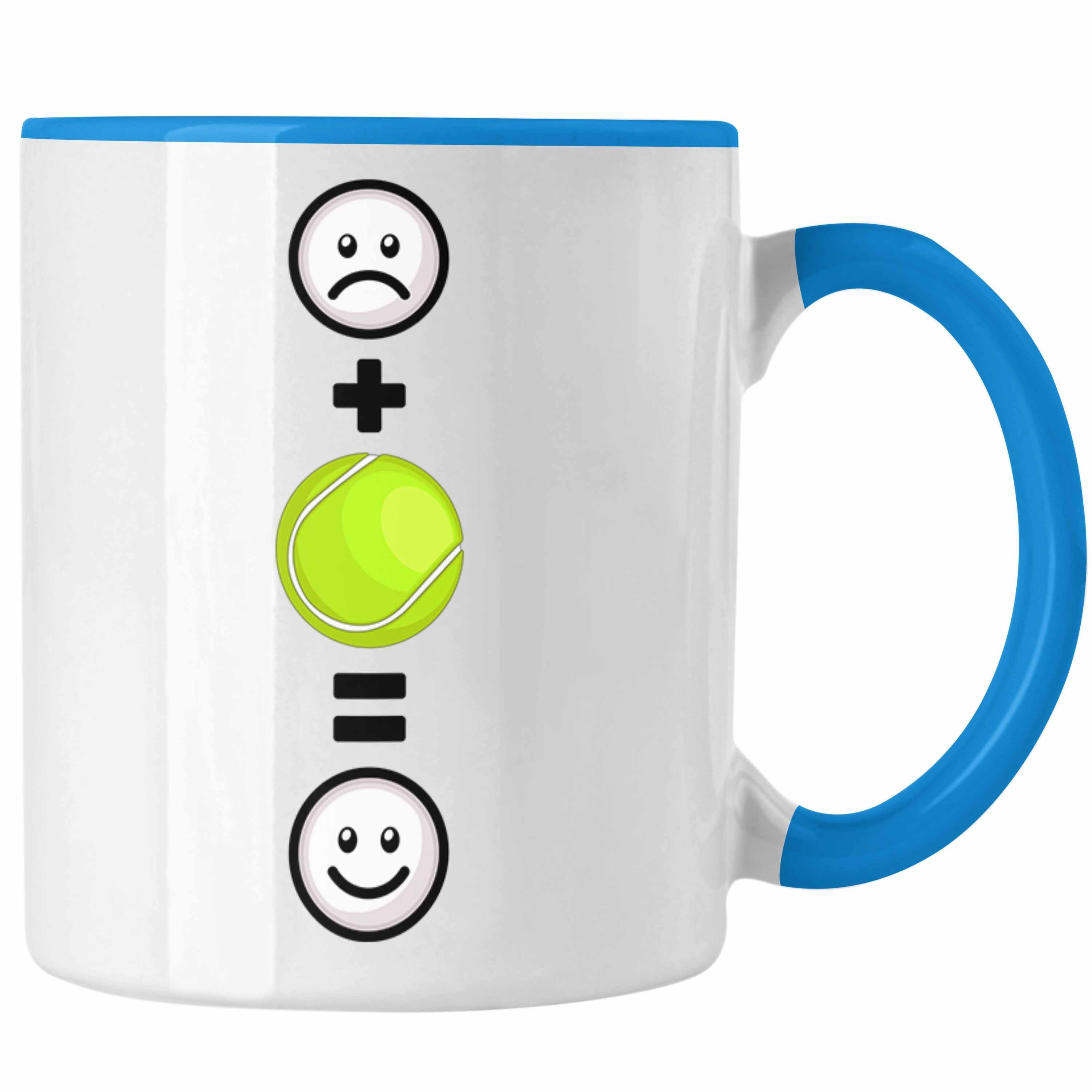 Trendation Tasse Tennis Tasse Geschenk für Tennisspieler Männer Frauen Lustige Geschenk Blau
